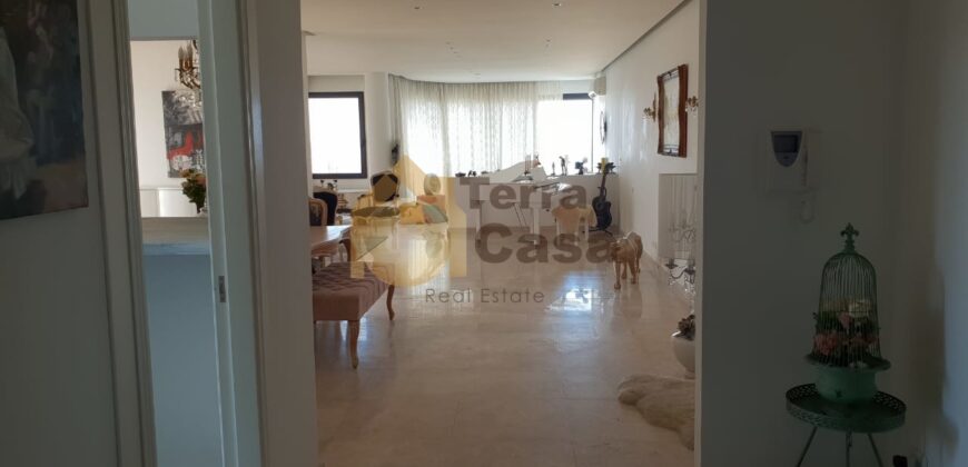 Apartment for sale in jal El Dib fully decorated with open sea view.