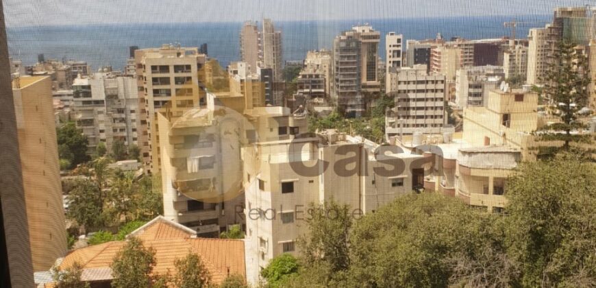 Apartment for sale in jal El Dib fully decorated with open sea view.