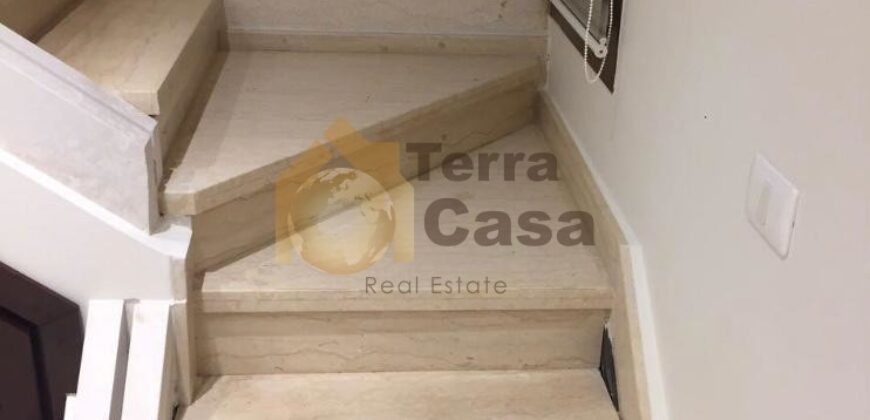 Triplex for sale in halat fully decorated with terrace .