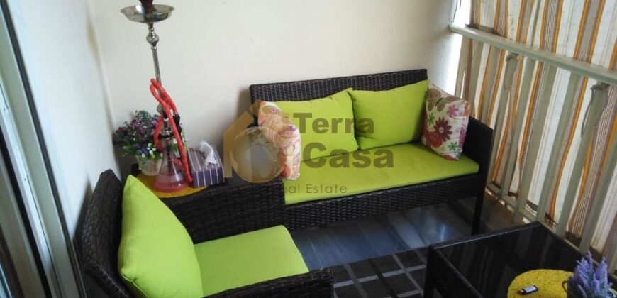 Fully decorated apartment in Deir Tamich for rent .