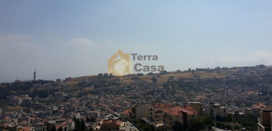 apartment for sale in Zahle brand new fully decorated with open view .