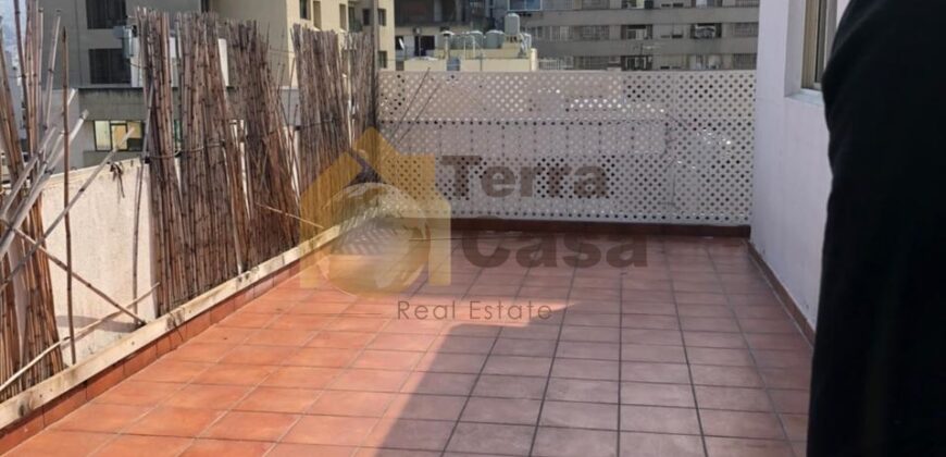 Sassine fully furnished apartment terrace 120 sqm cash payment.