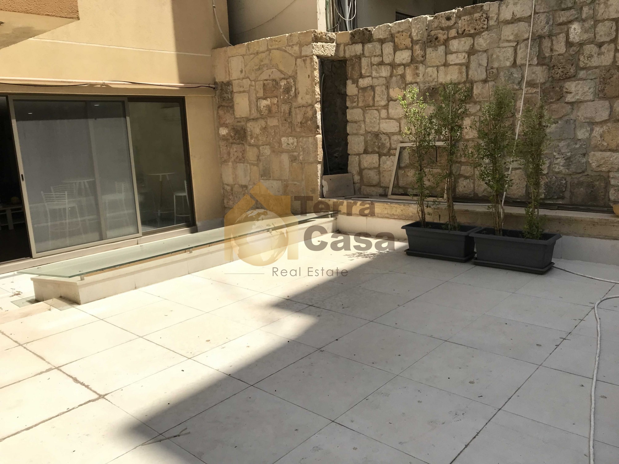 Fully furnished apartment terrace for rent in Gemayzeh Ref#2956