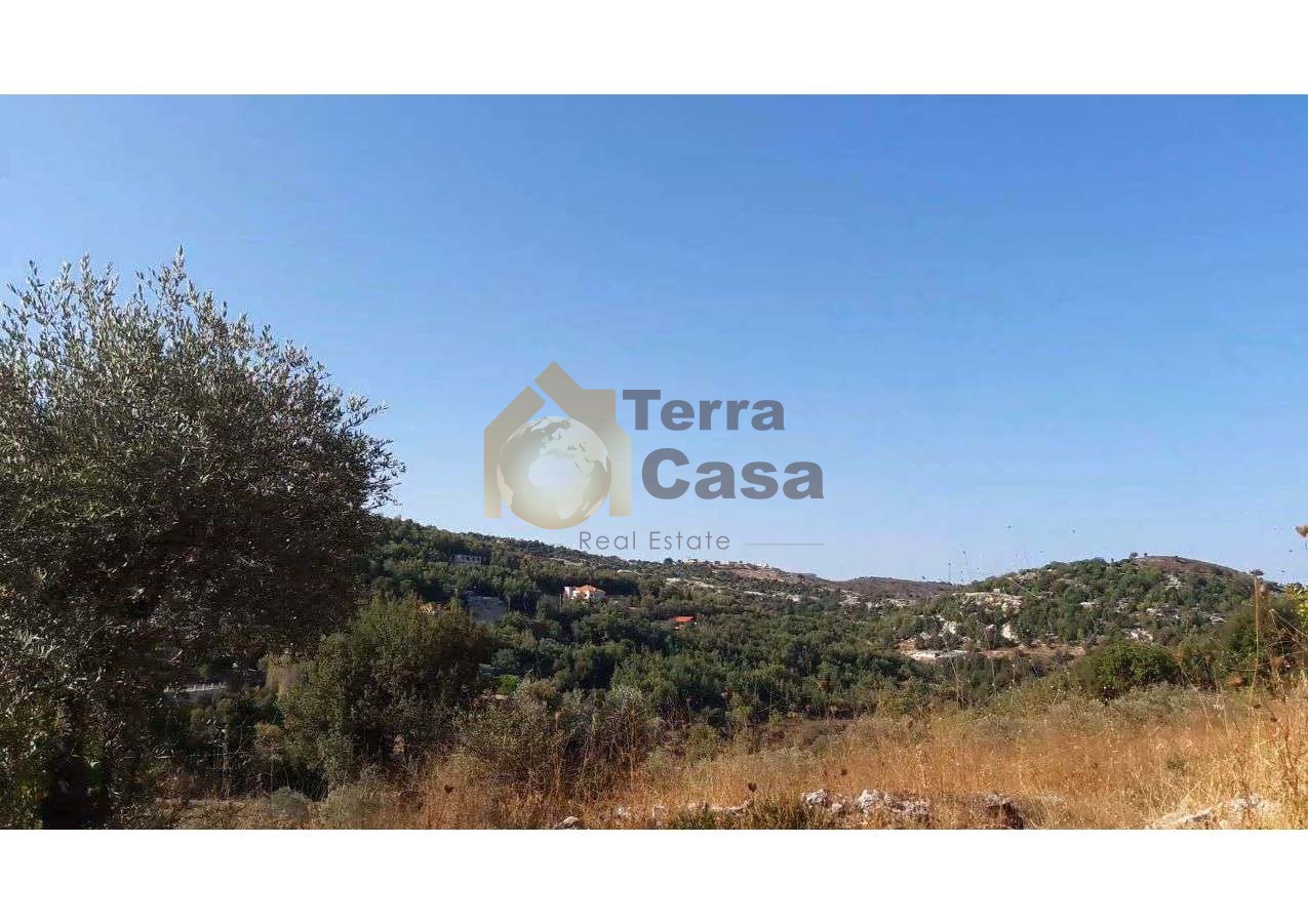 Land for sale in Lehfid located in calm area  mountain view