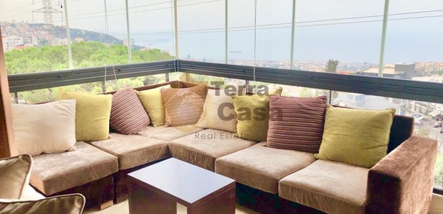 Mazraat Yachouh fully furnished apartment open view Ref#3287