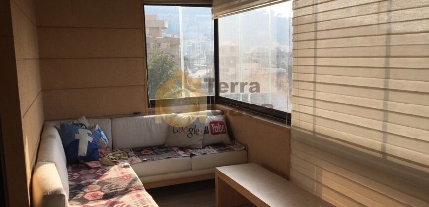 Premium apartment for rent fully furnished ,prime location at Loueizeh Baabda panoramic sea view