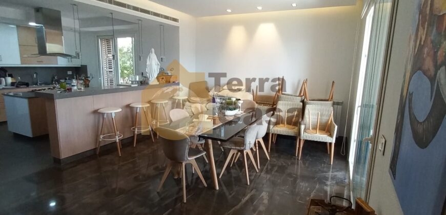 baabdat furnished apartment 100 sqm terrace shared pool and gym