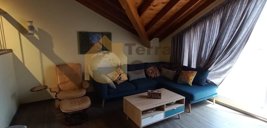 baabdat rooftop fully furnished shared pool and gym for rent .