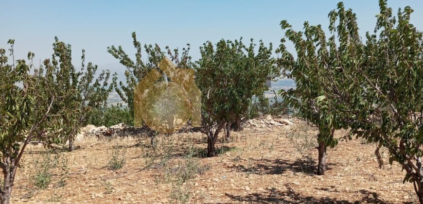 Mrayjet 1785 sqm land with open view for sale