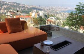 apartment fully renovated with panoramic view in rabieh for sale