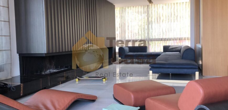 apartment fully renovated with panoramic view in rabieh for sale