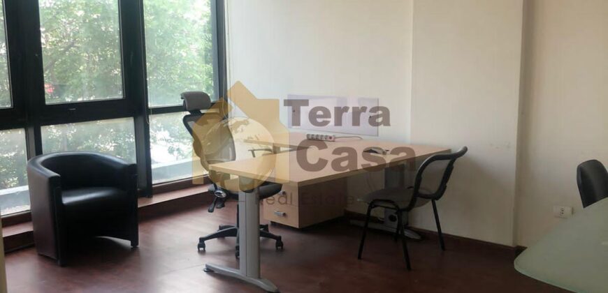 office fully equipped for rent in hazmieh prime location