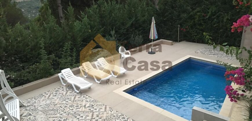 baabdat fully furnished apartment 240m with 500m garden & pool for rent #4615