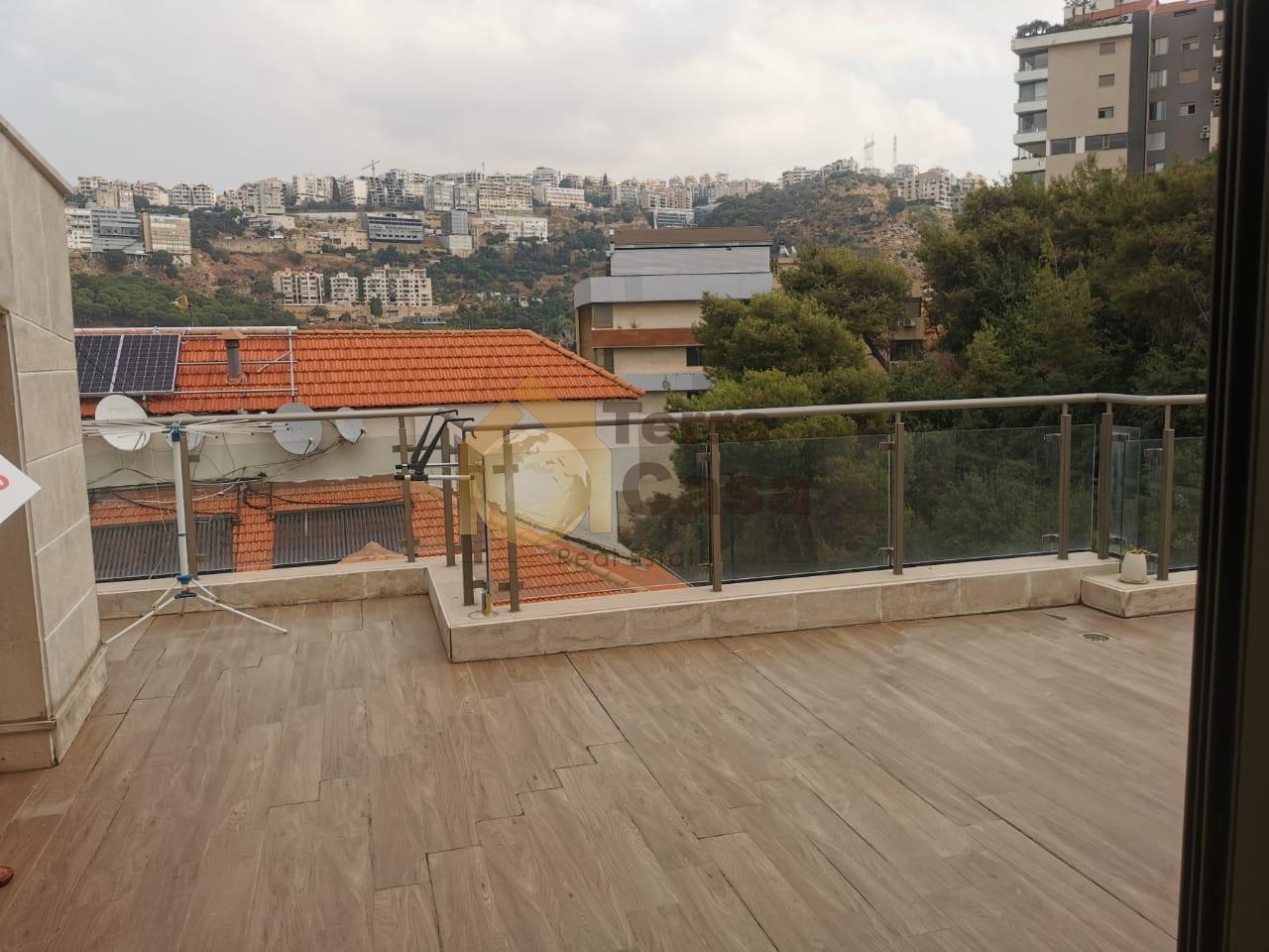 new mar takla small duplex with terrace and roof open view for sale
