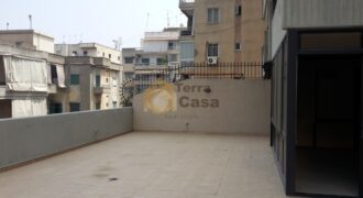 Jdeideh fully decorated apartment for sale with huge terrace .