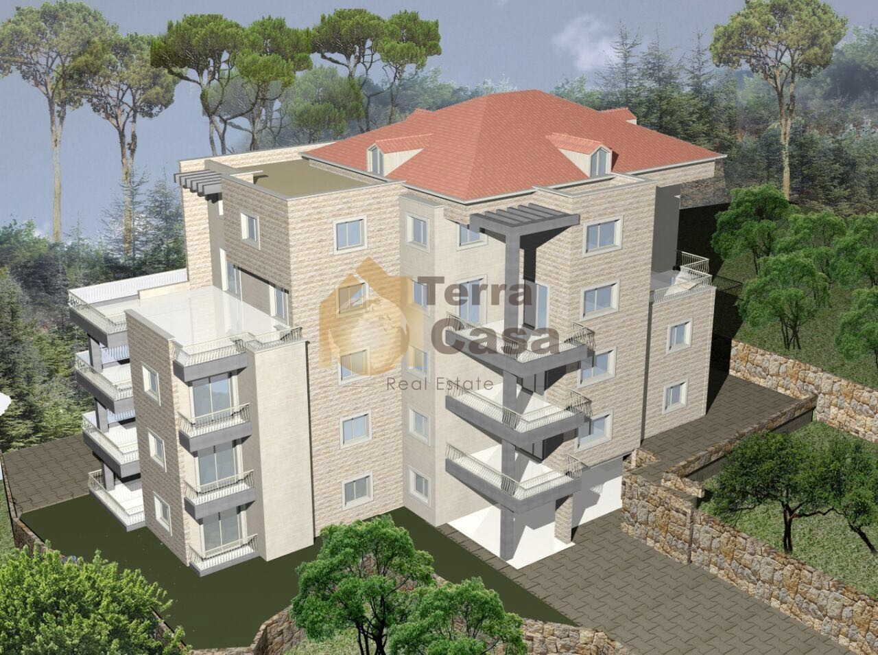 Duplex for sale in Schweet brand new overlooking the sea and mountain.