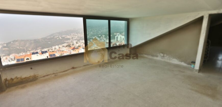 Brand new duplex in Kornet chehwane with open sea and mountain view .